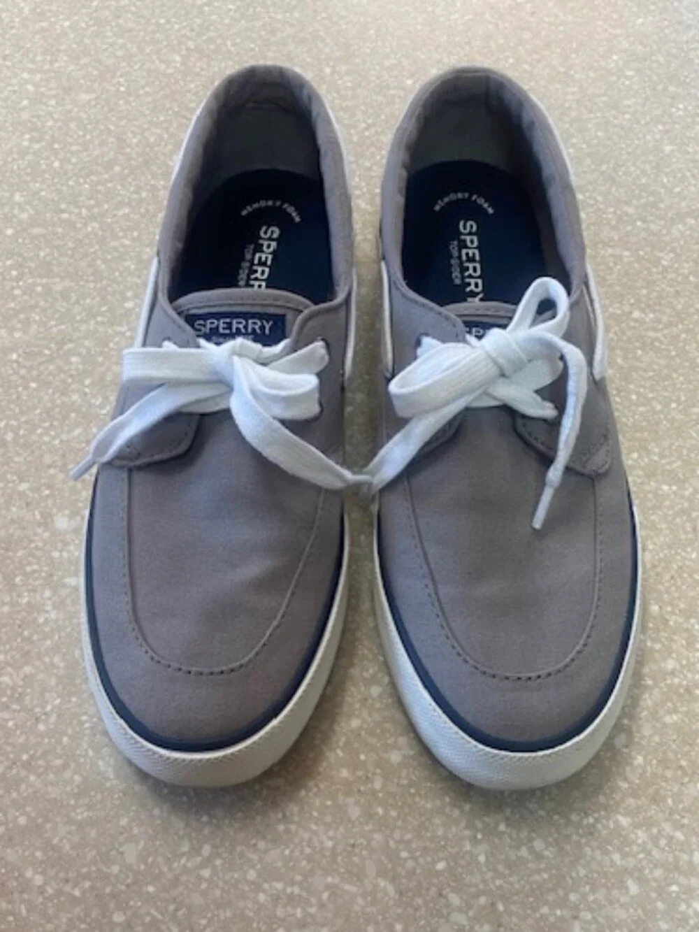 Sperry Top-Sider Gray Canvas Boat Shoes Sneakers - Women’s 9.5